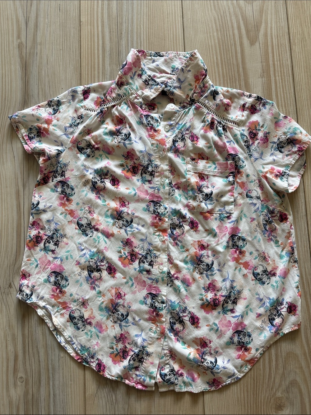 Torrid Skull Challis Button-Up Shirt